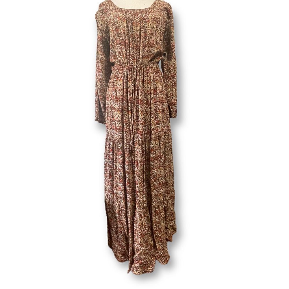 Multi print Cottagecore Maxi Dress, Small - Picture 1 of 8